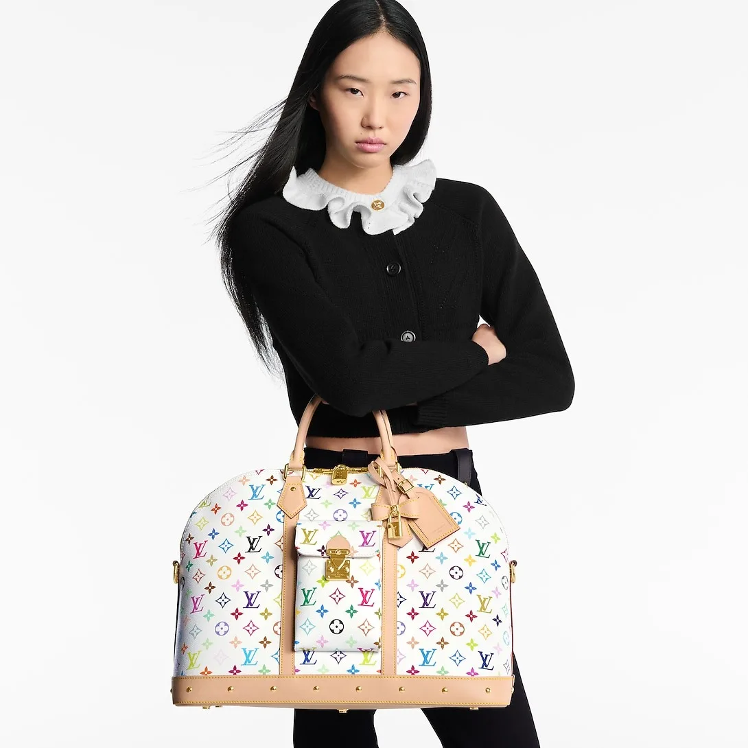 Louis Vuitton LV x TM Alma Travel Top Handle Bag / Multicolored Gold Hardware - Image 3