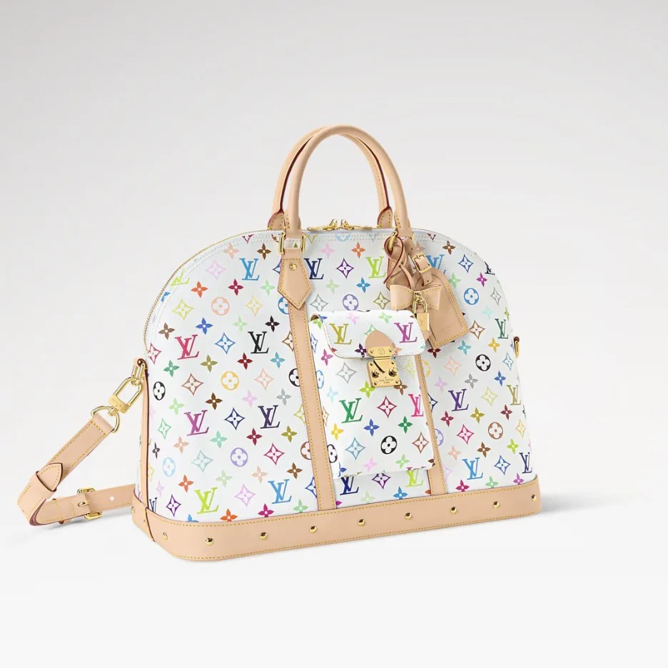 Louis Vuitton LV x TM Alma Travel Top Handle Bag / Multicolored Gold Hardware - Image 4