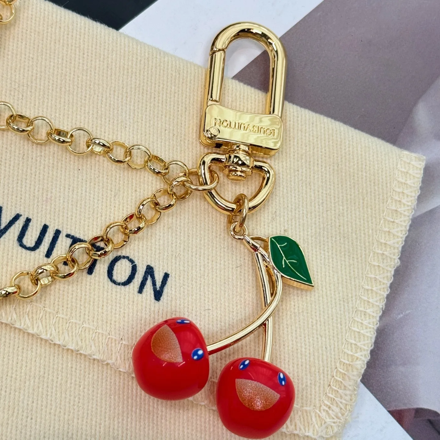 Louis Vuitton LV x TM Cerise Bag Chain Gold-Toned - Image 3