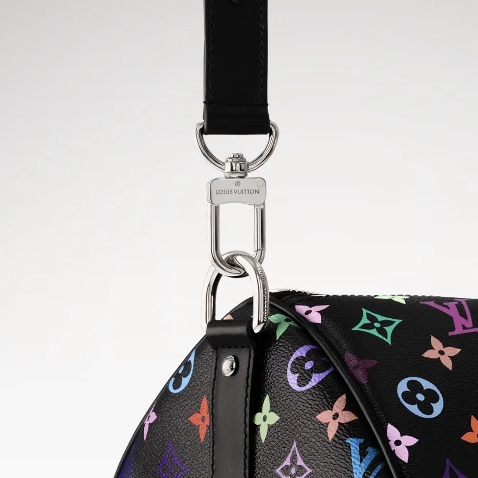 Louis Vuitton LV x TM Keepall Bandouliere 50 Travel Bag / Multicolore Black Silver Hardware - Image 6