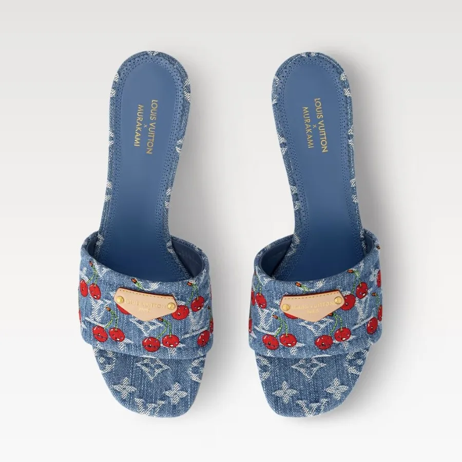 Louis Vuitton LV x TM Lily Mule Cherry Denim 1AHLTF - Image 5