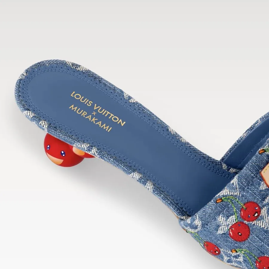 Louis Vuitton LV x TM Lily Mule Cherry Denim 1AHLTF - Image 7