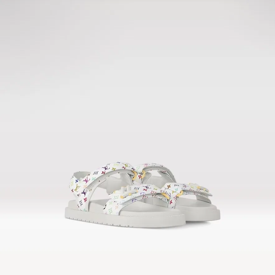 Louis Vuitton LV x TM LV Sunset Flat Comfort Sandal White 1AGXEQ - Image 4
