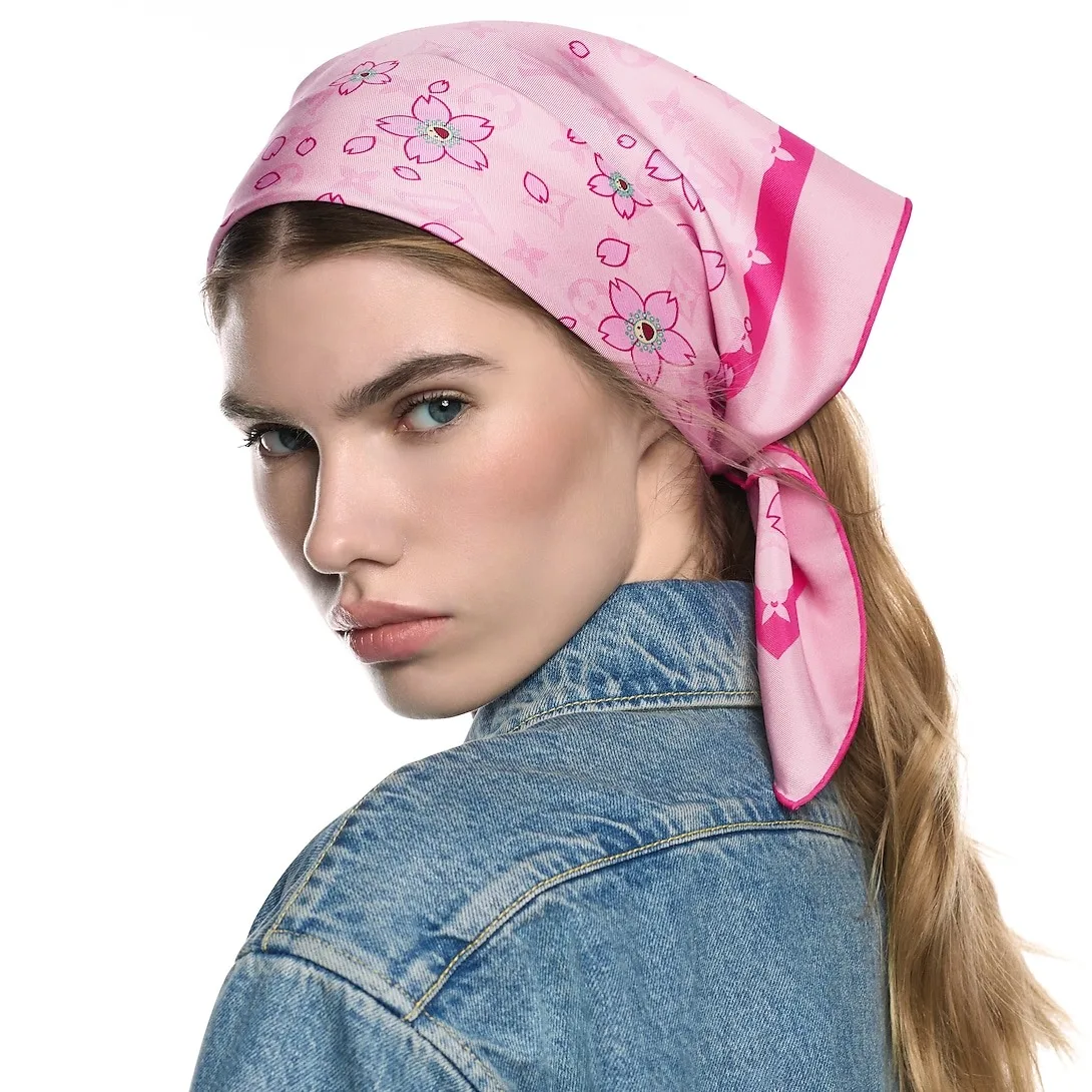 Louis Vuitton LV x TM Monogram Cherry Blossom Square Pink / - Image 5