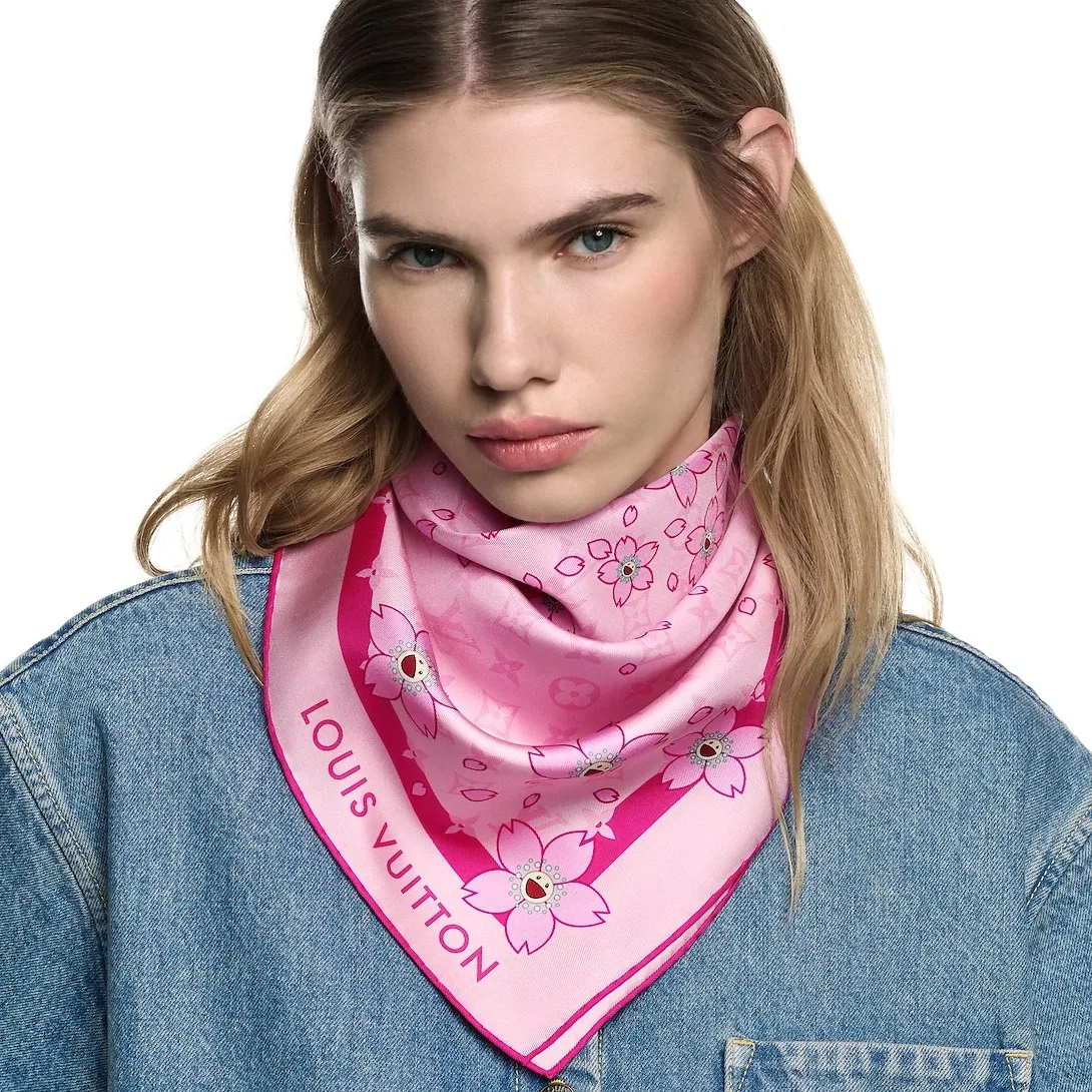 Louis Vuitton LV x TM Monogram Cherry Blossom Square Pink / - Image 4