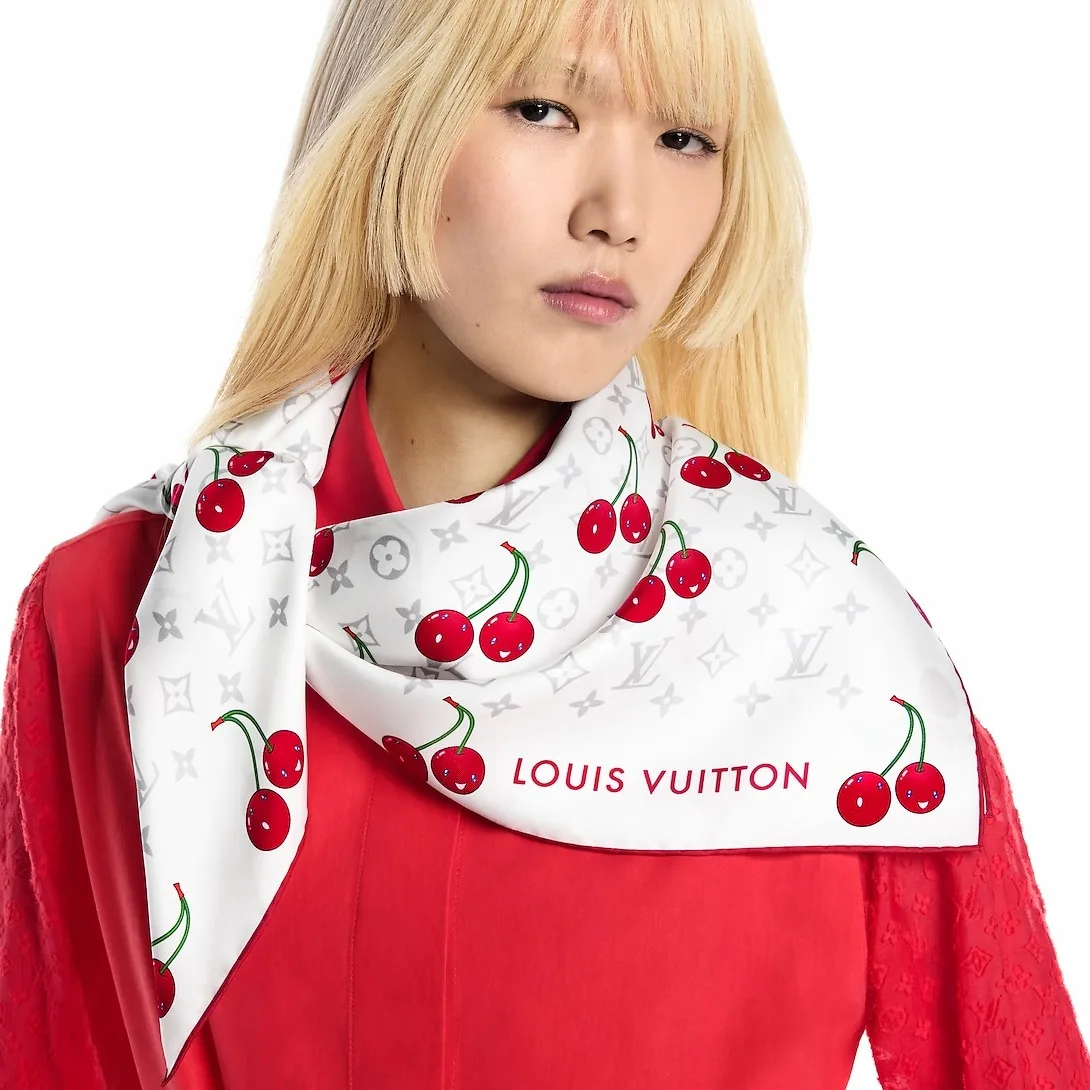 Louis Vuitton LV x TM Monogram Cerise Square 90 White / - Image 3