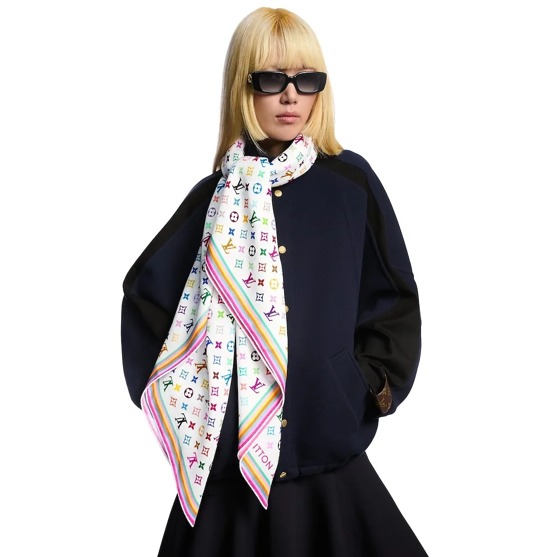 Alternative view of Louis Vuitton LV x TM Monogram Multicolor Shawl / White