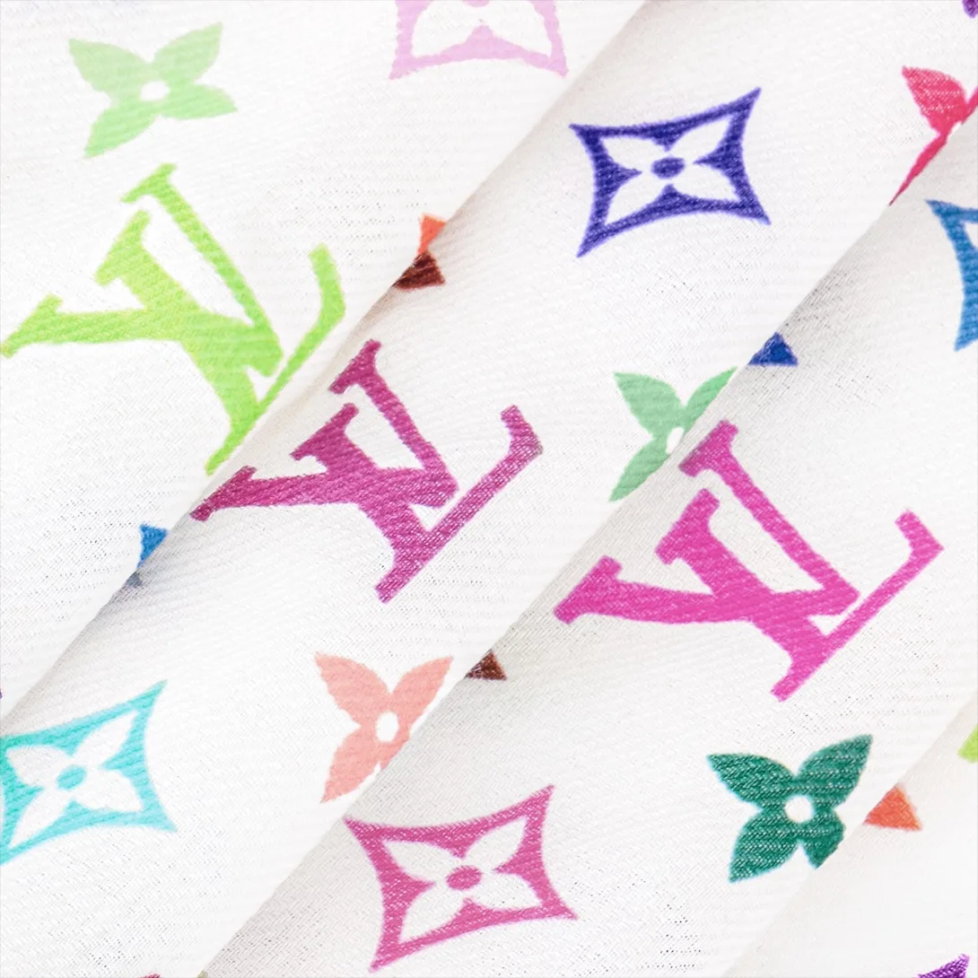 Louis Vuitton LV x TM Monogram Multicolor Shawl / White - Image 4