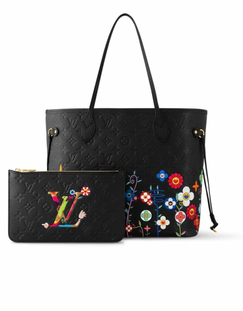 Louis Vuitton LV x TM Neverfull MM Handbag Black / - Image 3