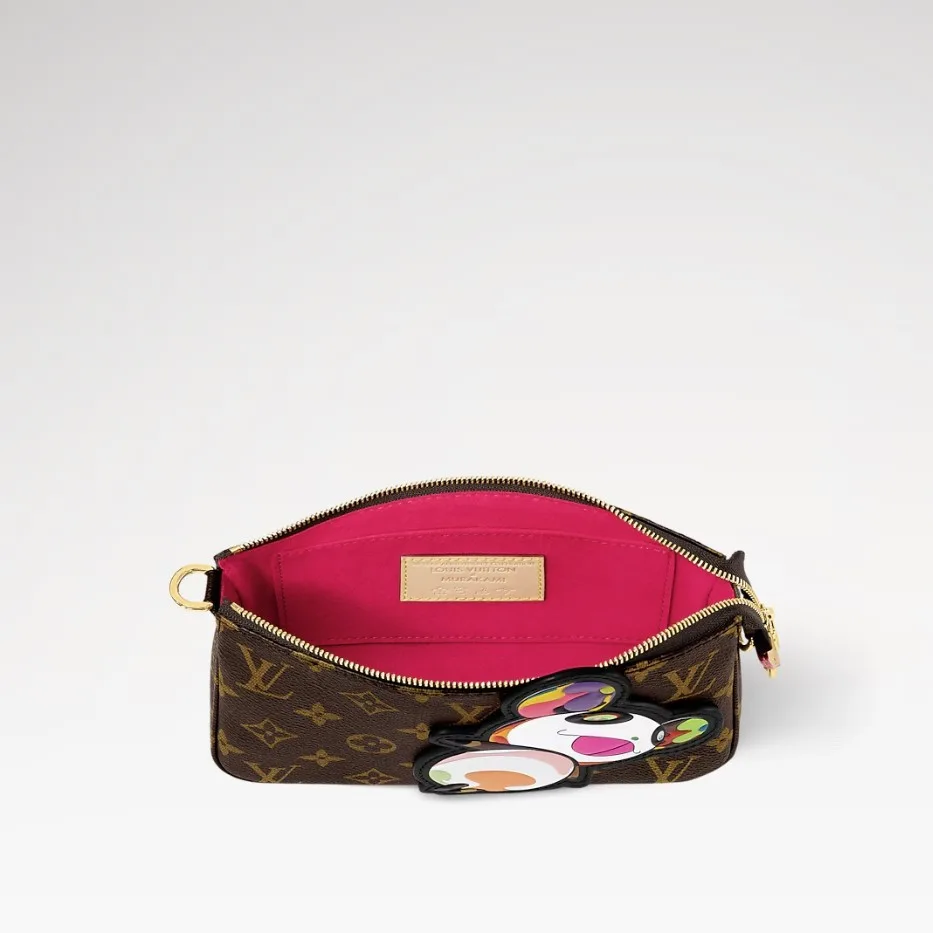 Louis Vuitton LV x TM Pochette Accessoires Shoulder Bag / Brown Monogram Canvas Gold Hardware - Image 6