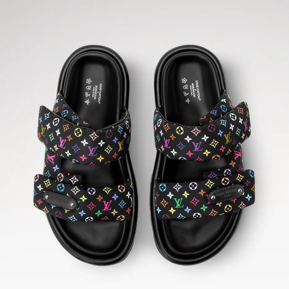 Louis Vuitton LV x TM Pool Pillow Comfort Mules Black 1AJLGU - Image 4