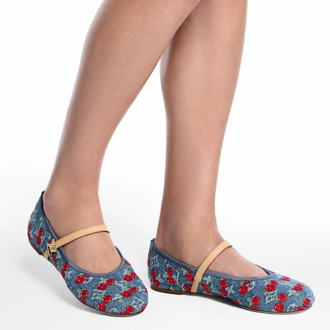 Louis Vuitton LV x TM Romy Flat Ballerina Denim 1AHKOV - Image 2
