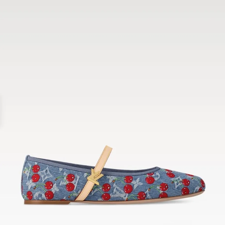 Louis Vuitton LV x TM Romy Flat Ballerina Denim 1AHKOV - Image 4