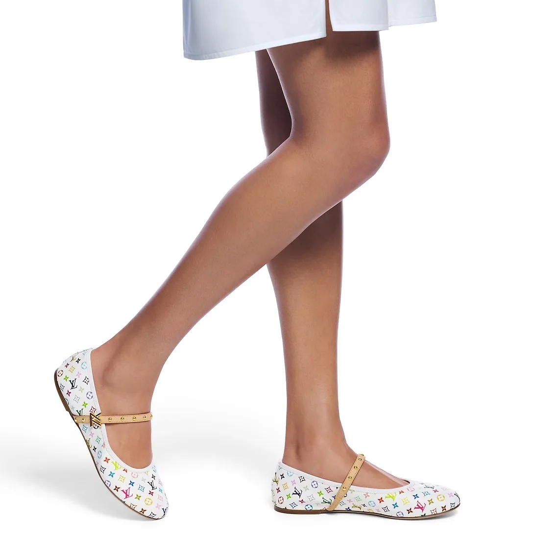Alternative view of Louis Vuitton LV x TM Romy Flat Ballerina White 1AGVFM