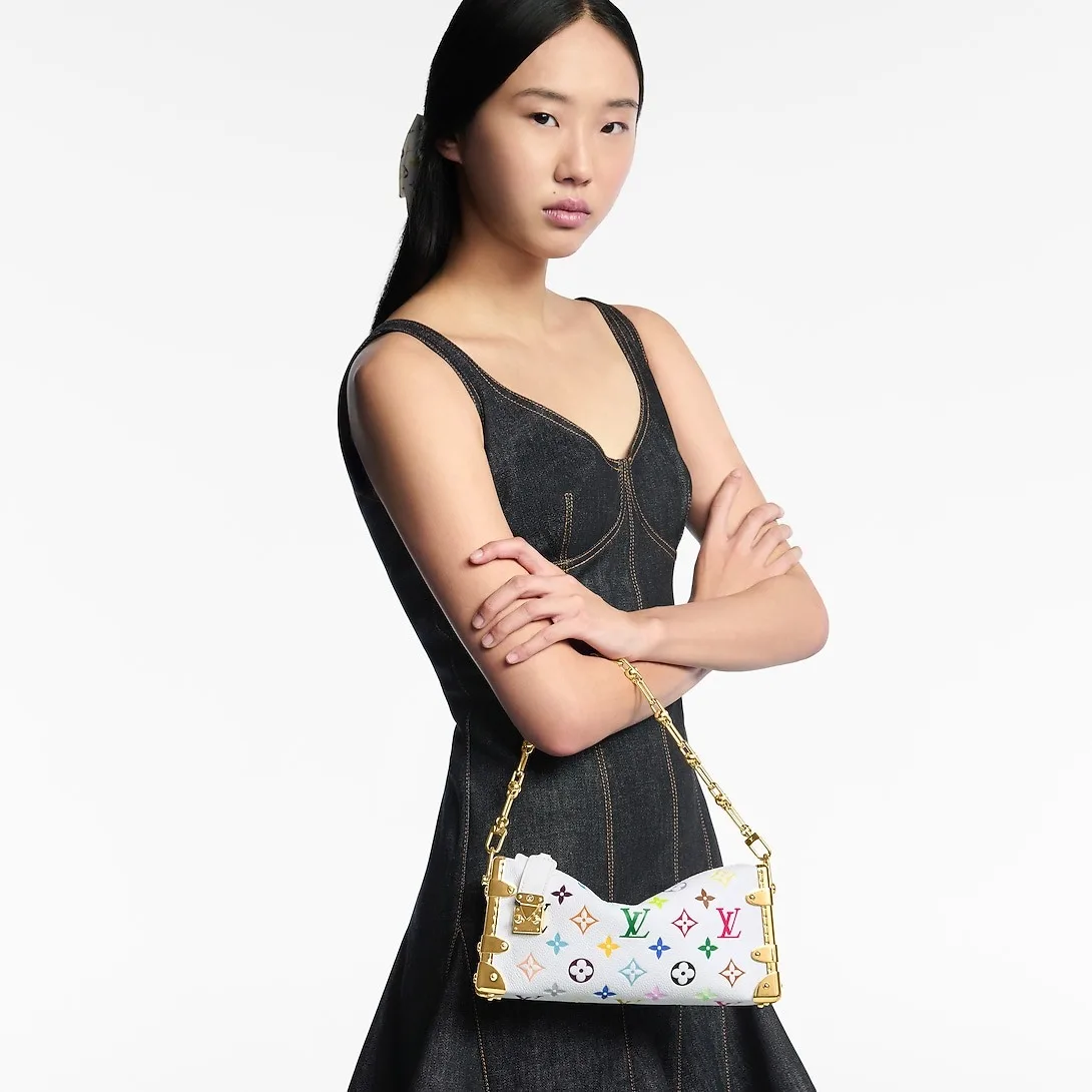 Alternative view of Louis Vuitton LV x TM Slim Trunk Crossbody Bag / Multicolored Gold Hardware