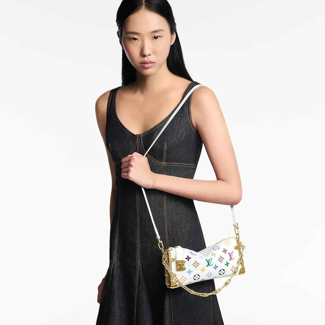 Louis Vuitton LV x TM Slim Trunk Crossbody Bag / Multicolored Gold Hardware - Image 3