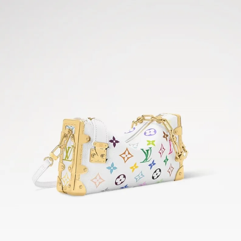 Louis Vuitton LV x TM Slim Trunk Crossbody Bag / Multicolored Gold Hardware - Image 4