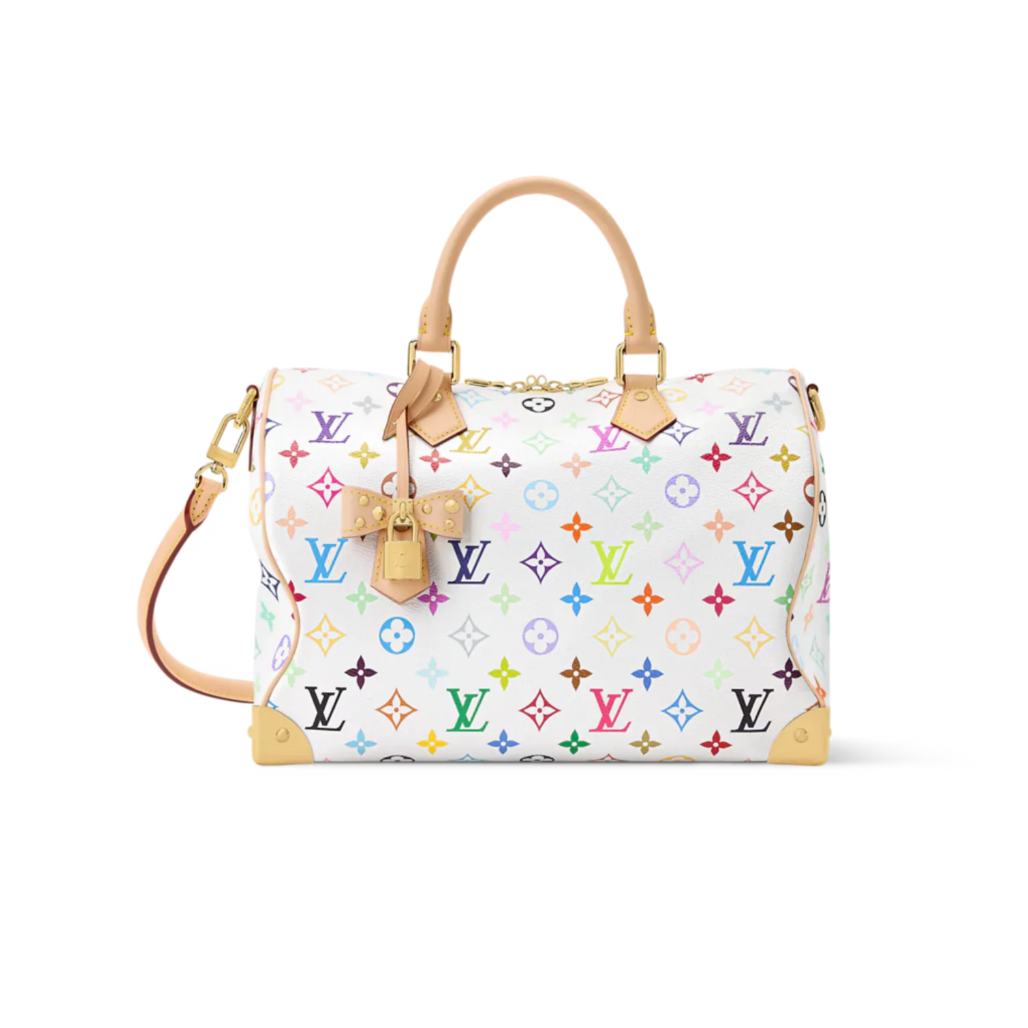 Louis Vuitton LV x TM Speedy Soft 30 Top Handle Bag / Multicolored Gold Hardware
