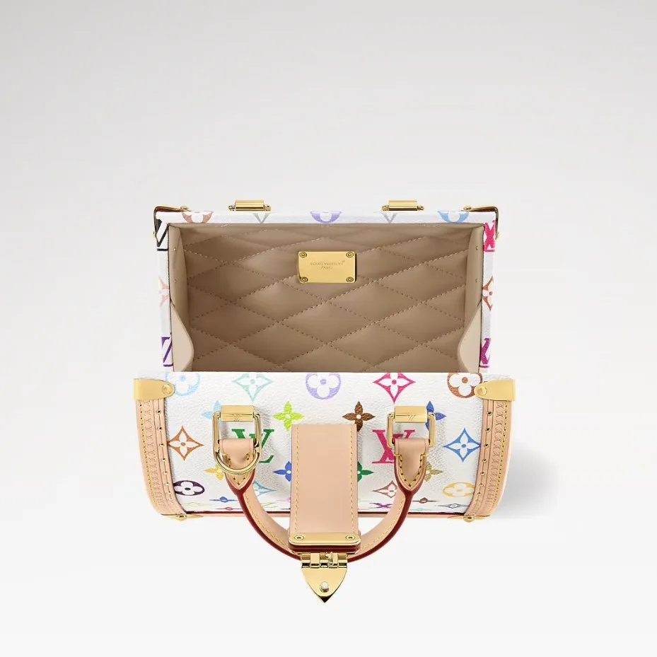 Louis Vuitton LV x TM Speedy Trunk 20 Top Handle Bag / Multicolored Gold Hardware - Image 6
