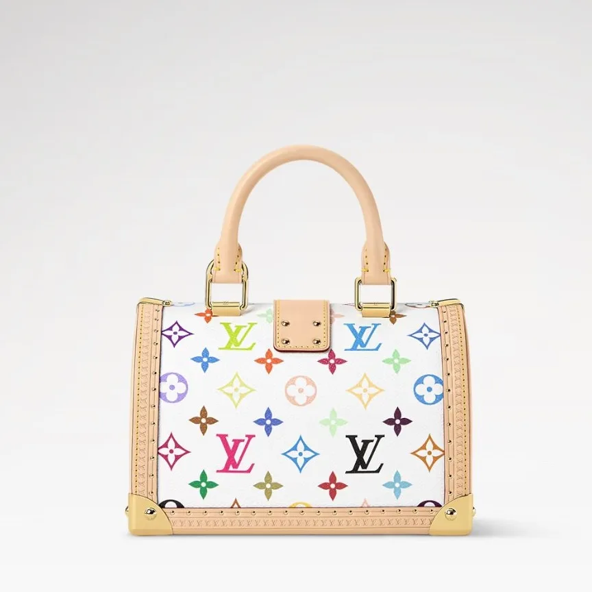 Louis Vuitton LV x TM Speedy Trunk 20 Top Handle Bag / Multicolored Gold Hardware - Image 4
