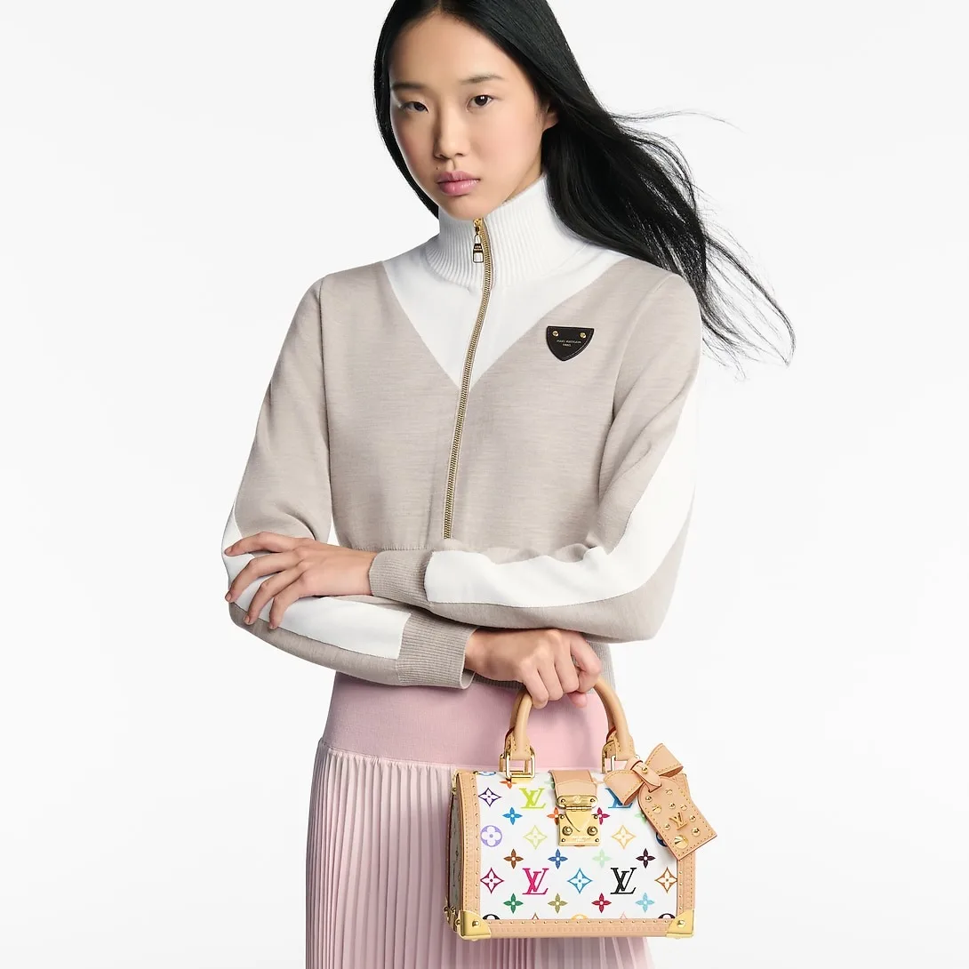 Louis Vuitton LV x TM Speedy Trunk 20 Top Handle Bag / Multicolored Gold Hardware - Image 3