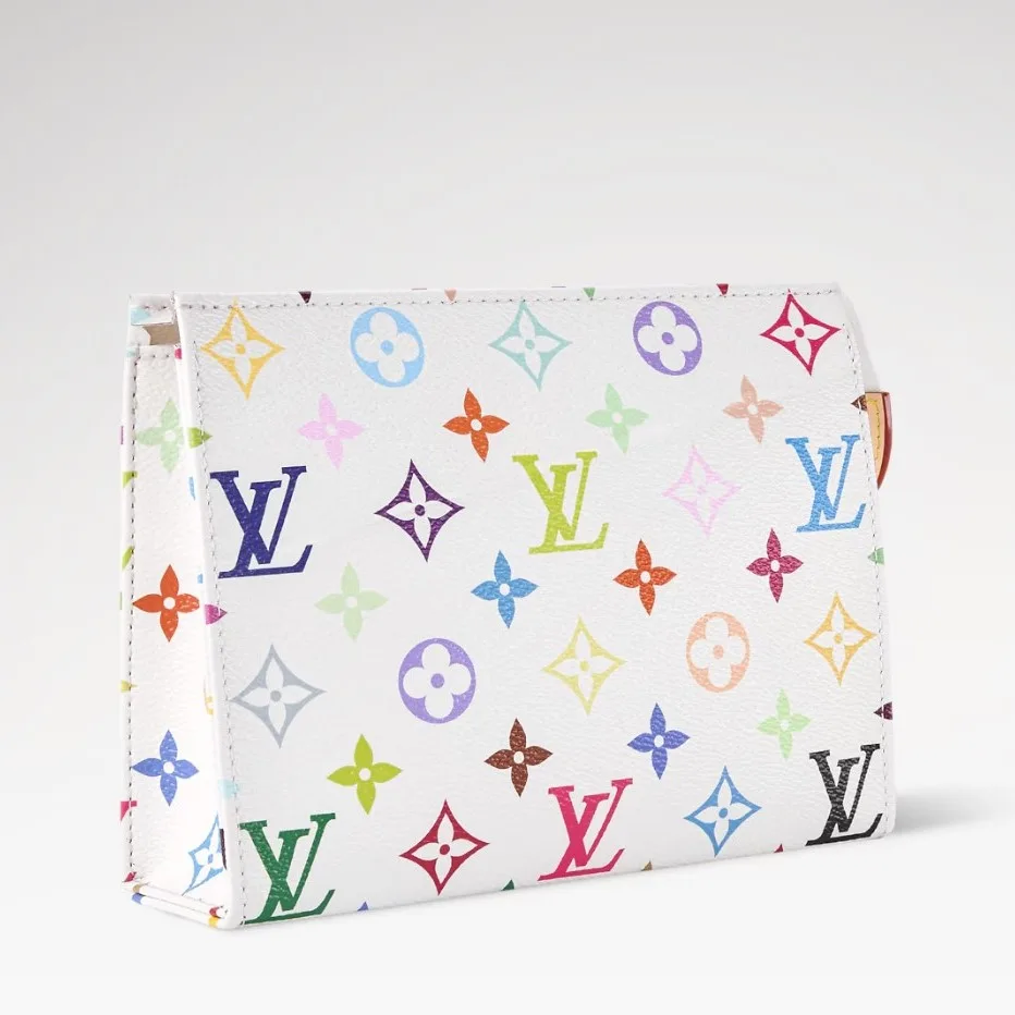 Louis Vuitton LV x TM Pochette Toiletry 19 Clutch & Pouch / Multicolor Monogram Canvas Gold Hardware - Image 3