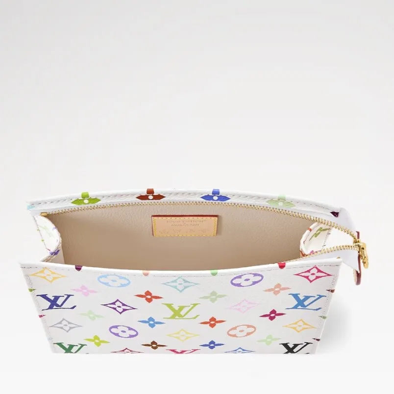 Louis Vuitton LV x TM Pochette Toiletry 19 Clutch & Pouch / Multicolor Monogram Canvas Gold Hardware - Image 4