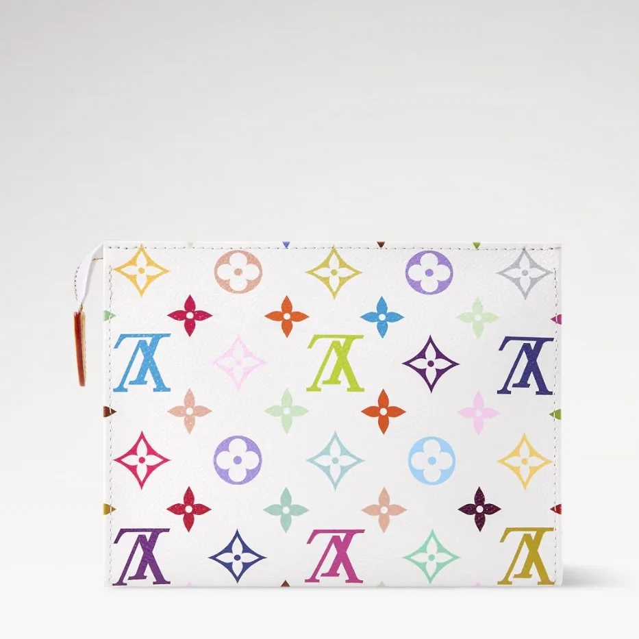 Louis Vuitton LV x TM Pochette Toiletry 19 Clutch & Pouch / Multicolor Monogram Canvas Gold Hardware - Image 5