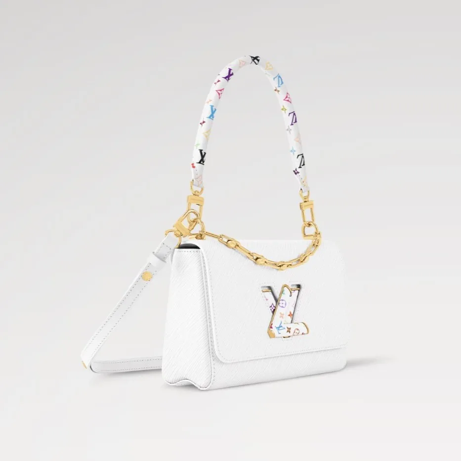 Louis Vuitton LV x TM Twist MM Slim Handbag White / - Image 4