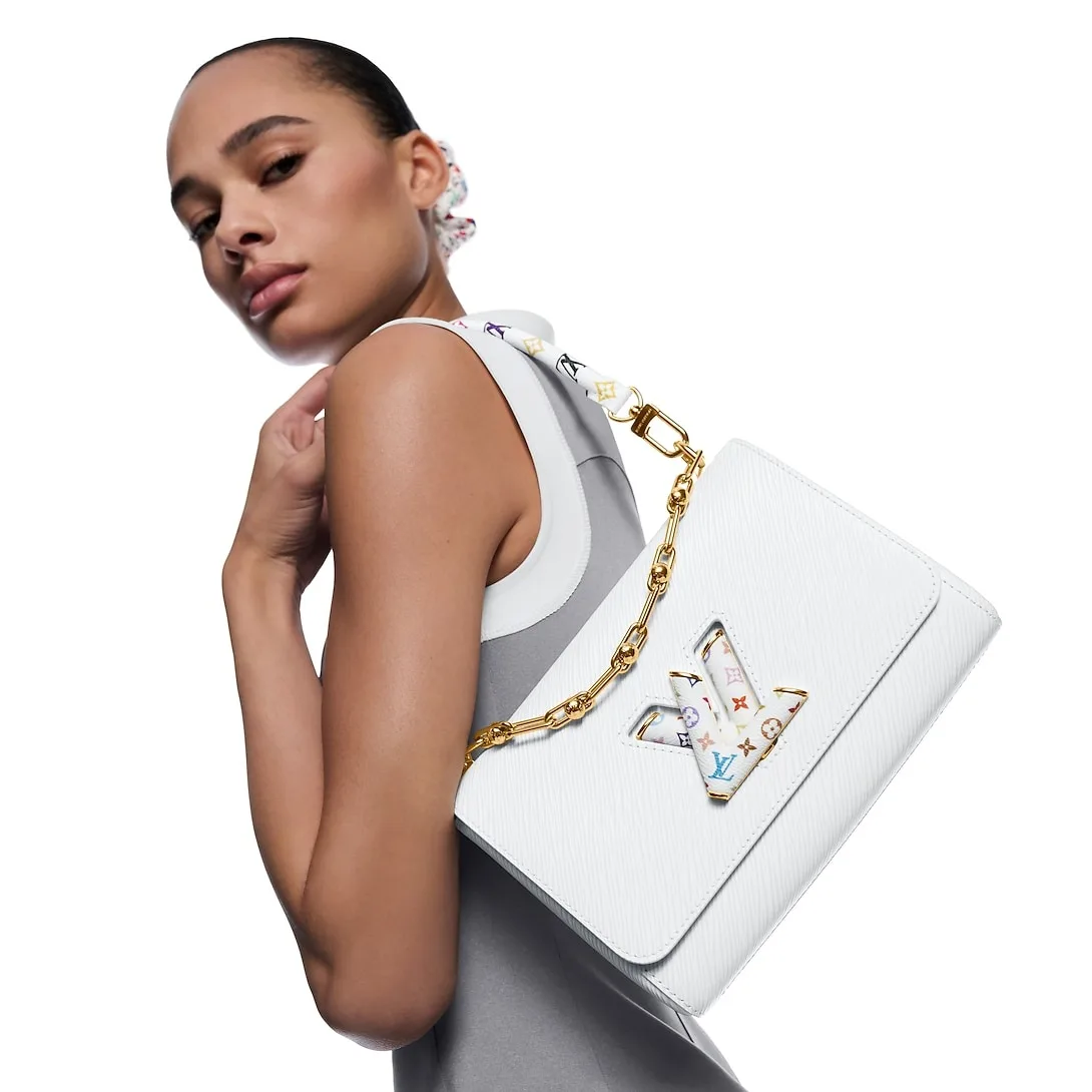 Alternative view of Louis Vuitton LV x TM Twist MM Slim Handbag White /