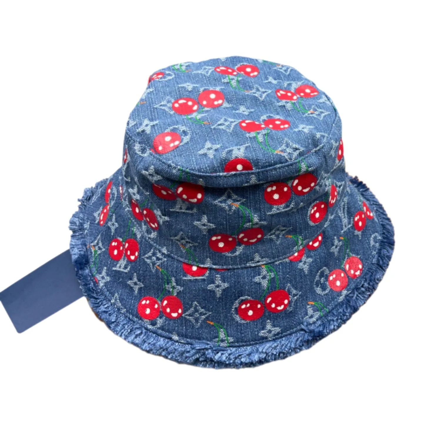 Louis Vuitton LV x TM Denim Cerise Bucket Hat Blue - Image 6