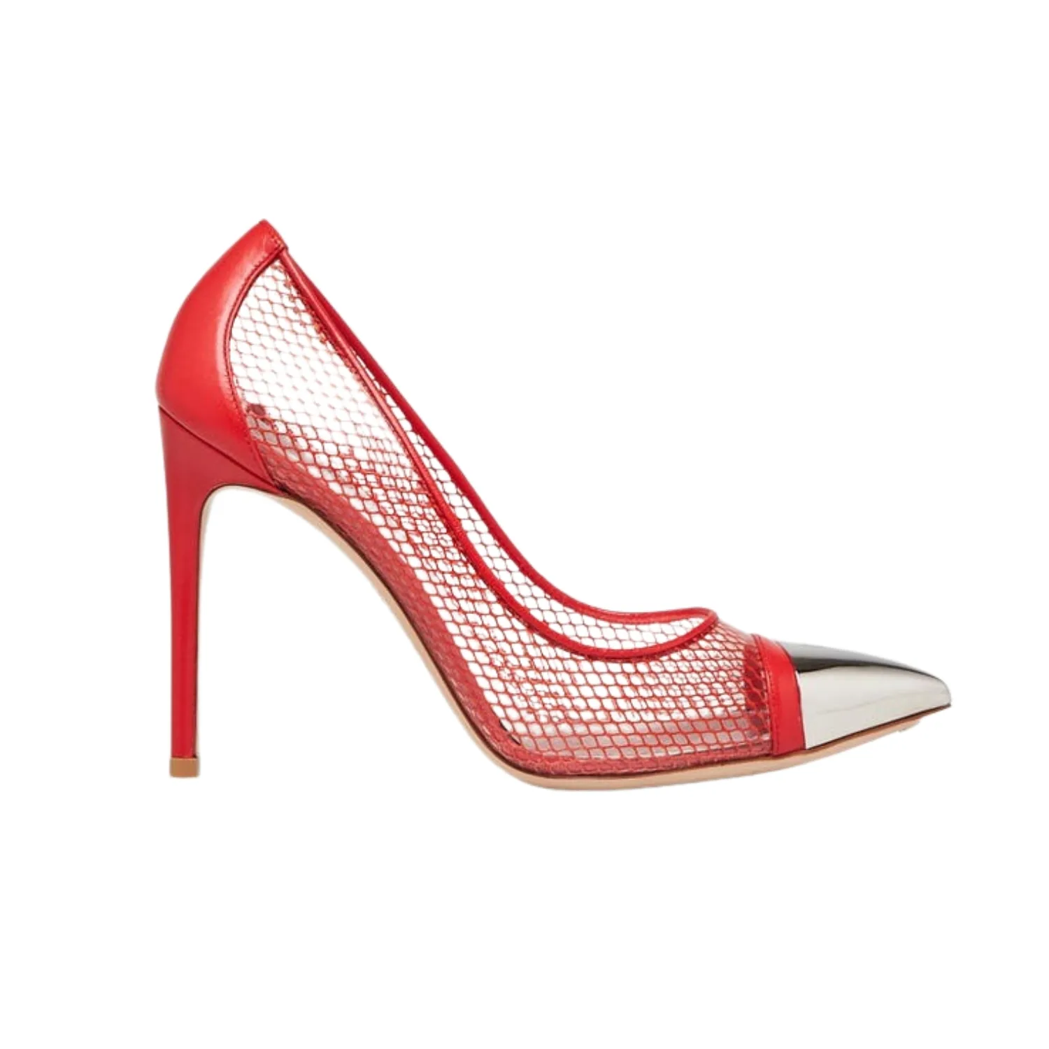 Louis Vuitton Mesh And PVC Twist Pumps Red - Image 3