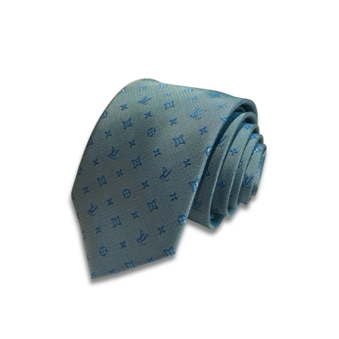 Louis Vuitton Monogram Silk Tie Mint
