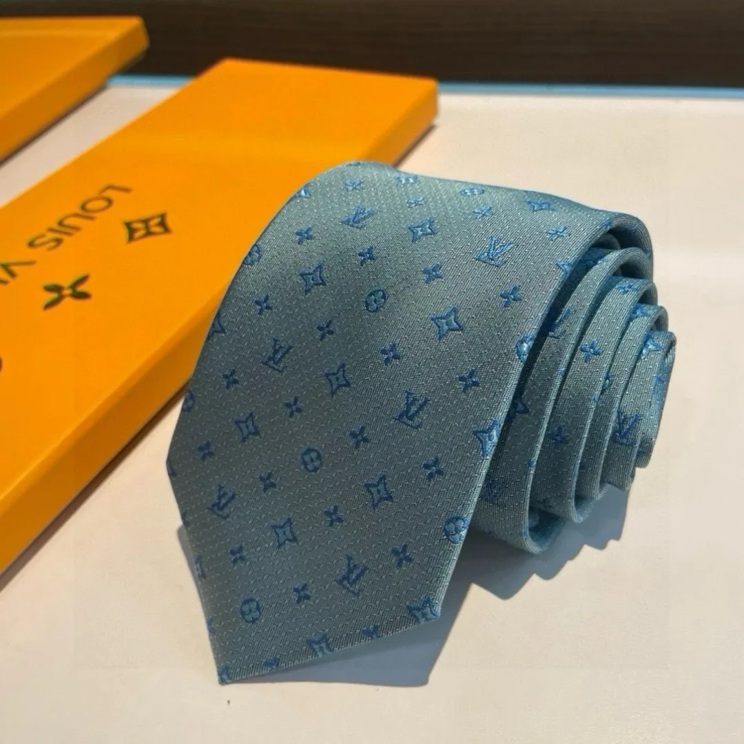 Louis Vuitton Monogram Silk Tie Mint - Image 3