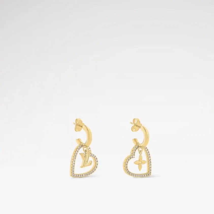 Alternative view of Louis Vuitton My LV Heart Earrings Gold-Toned
