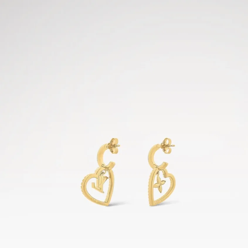 Louis Vuitton My LV Heart Earrings Gold-Toned - Image 3