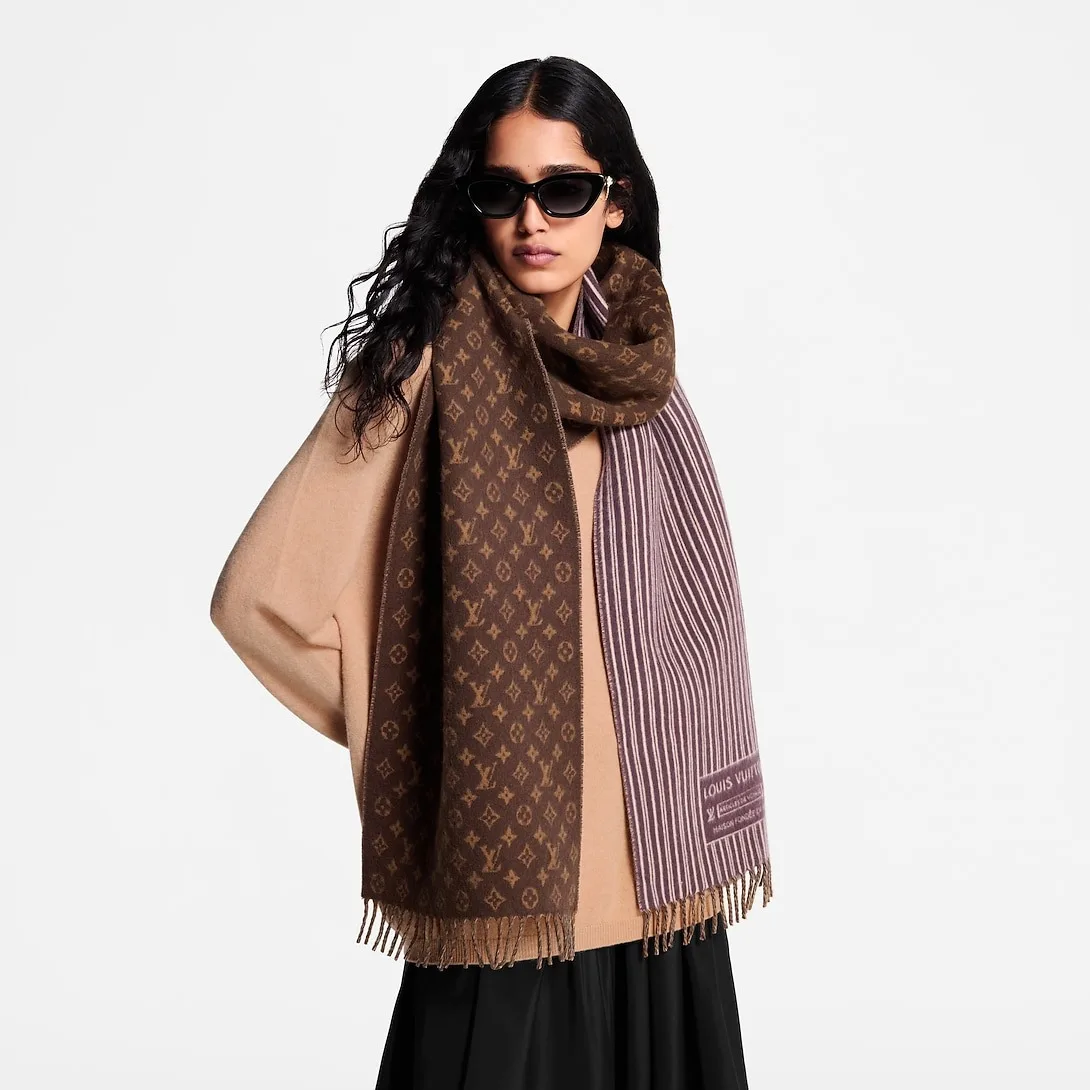 Alternative view of Louis Vuitton My Neverfull Scarf Brown/Burgundy /