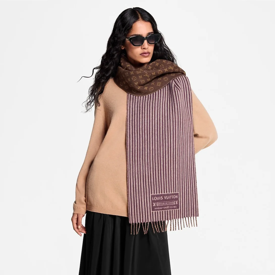 Louis Vuitton My Neverfull Scarf Brown/Burgundy / - Image 3