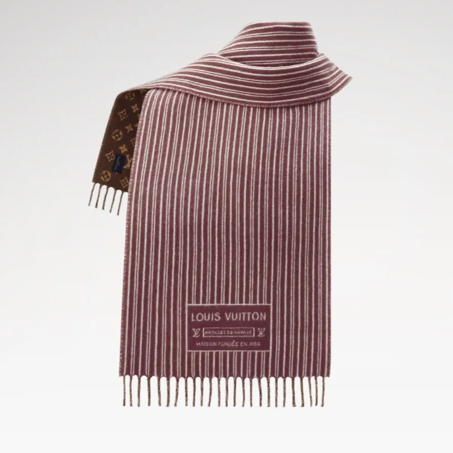 Louis Vuitton My Neverfull Scarf Brown/Burgundy / - Image 4