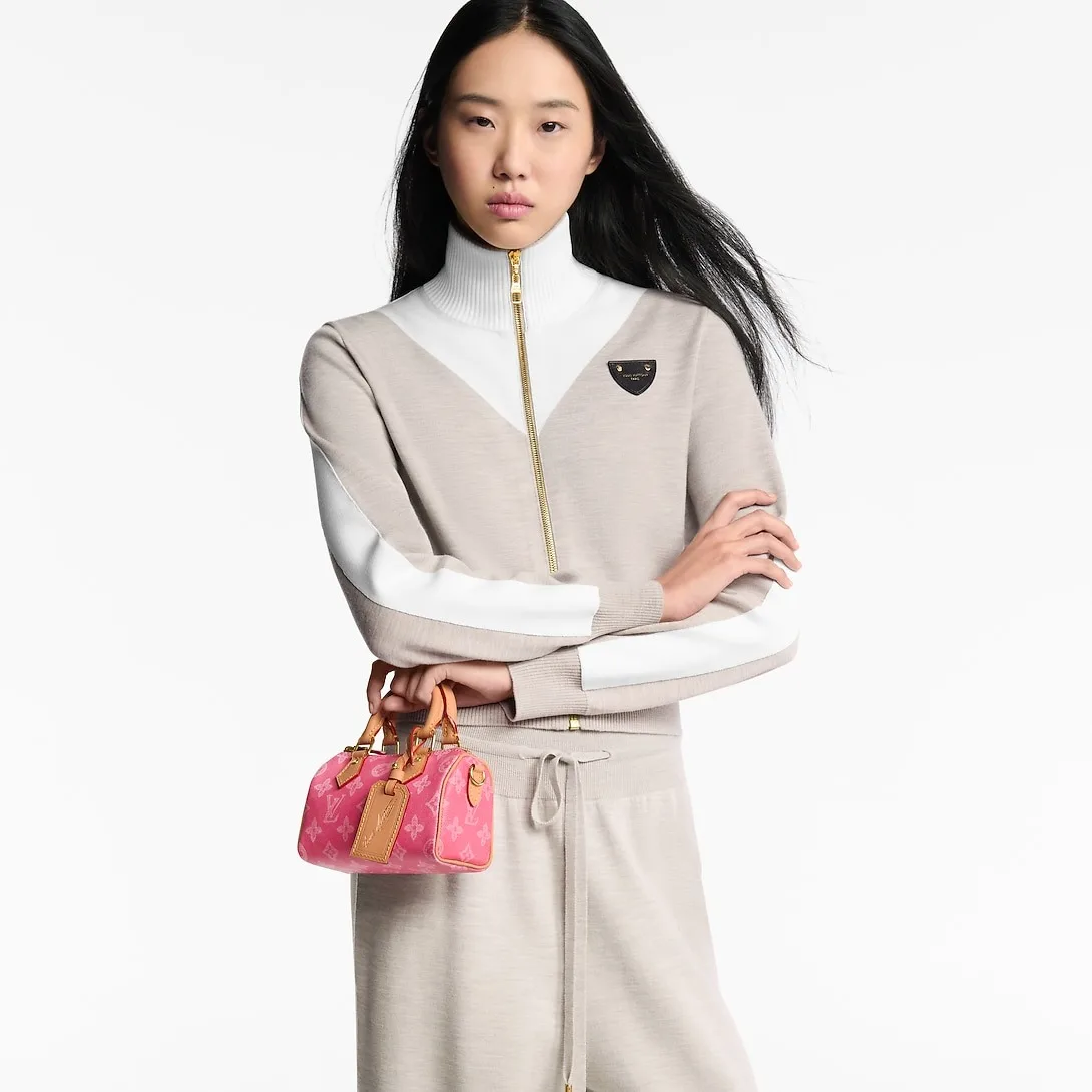 Louis Vuitton Nano Speedy Top Handle Bag / Origine Rose Ruban Gold Hardware - Image 2