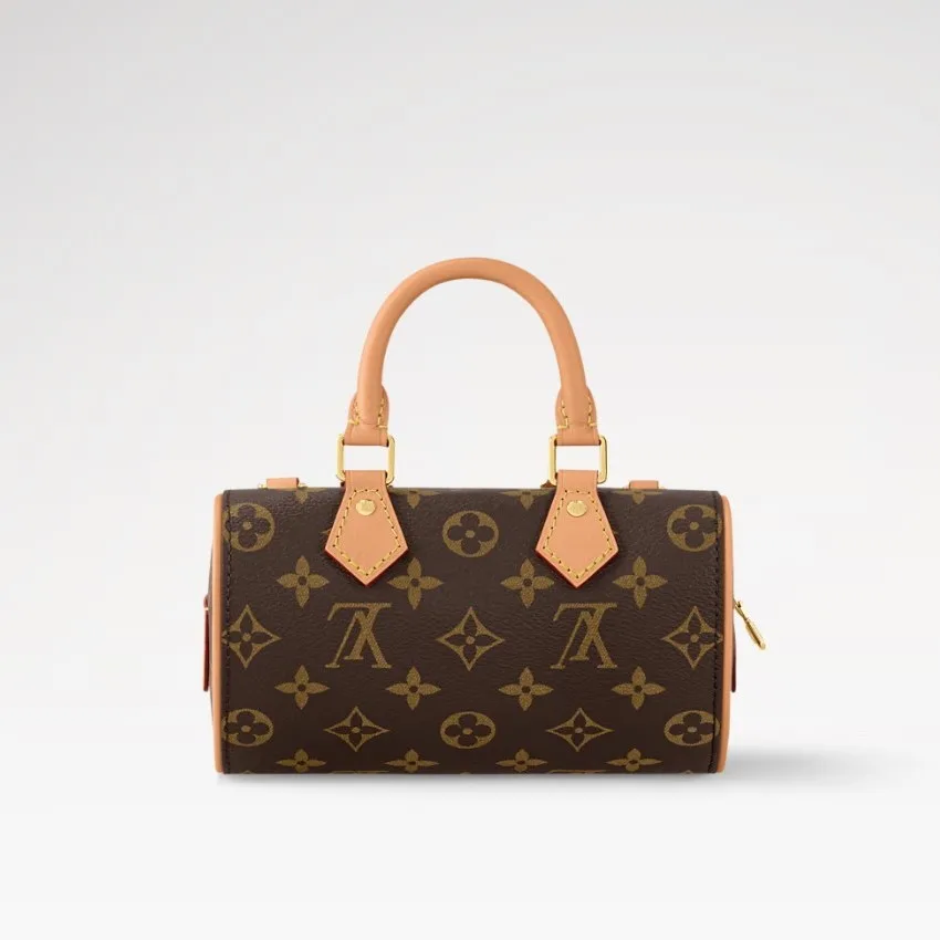 Alternative view of Louis Vuitton Nano Speedy Dating Top Handle Bag / Brown Gold Hardware
