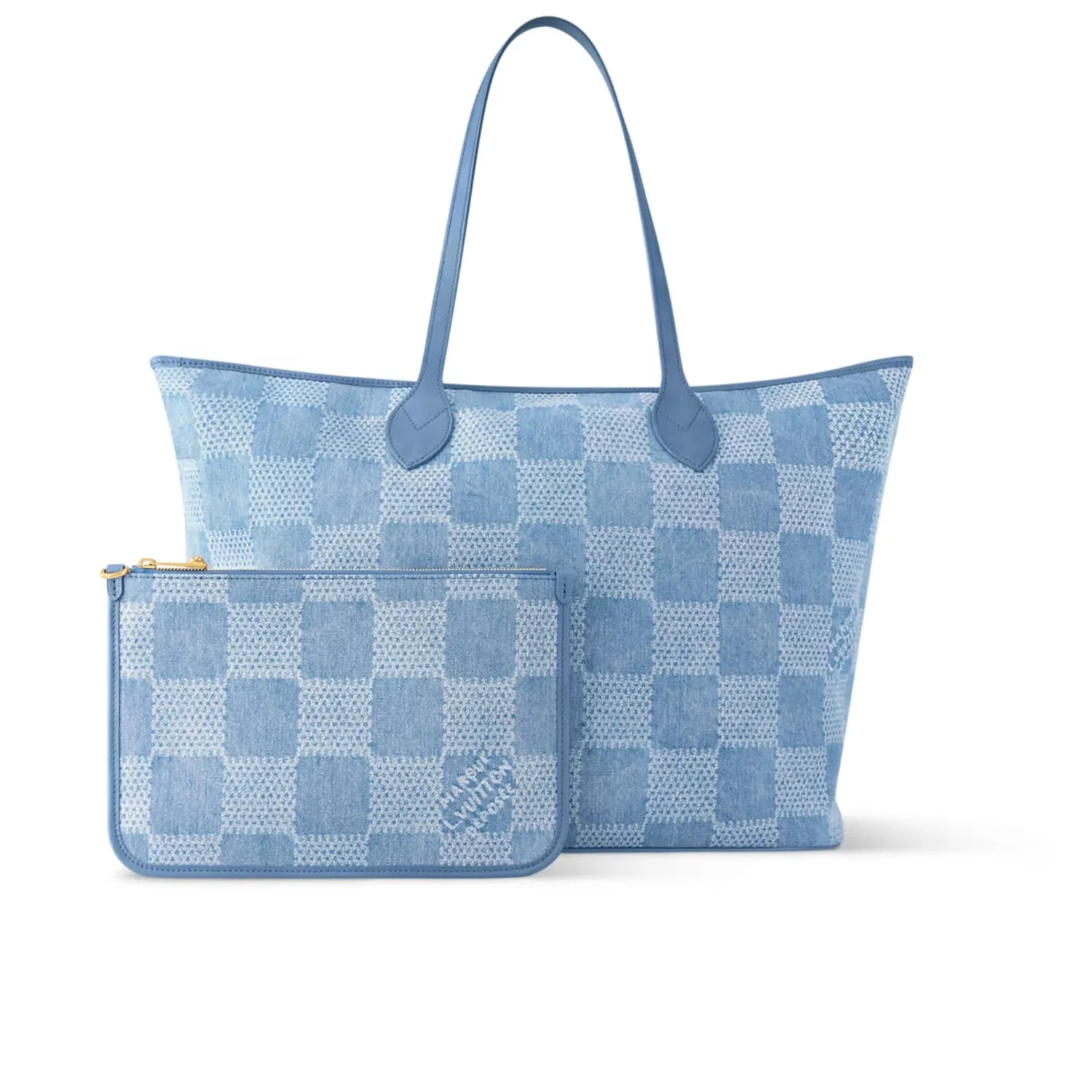Alternative view of Louis Vuitton Nevereverfull Bag Denim Blue /