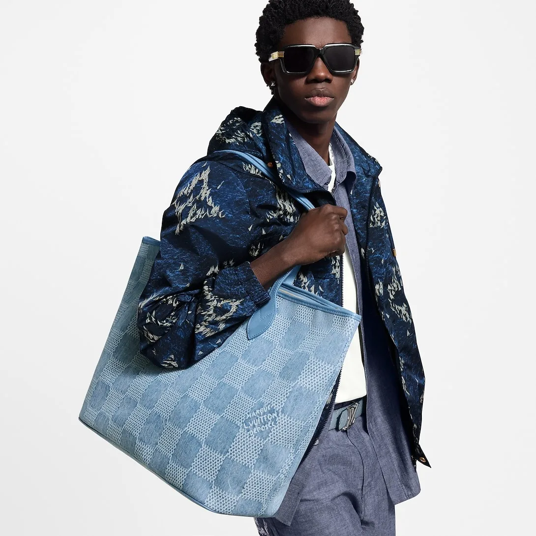 Louis Vuitton Nevereverfull Bag Denim Blue / - Image 5