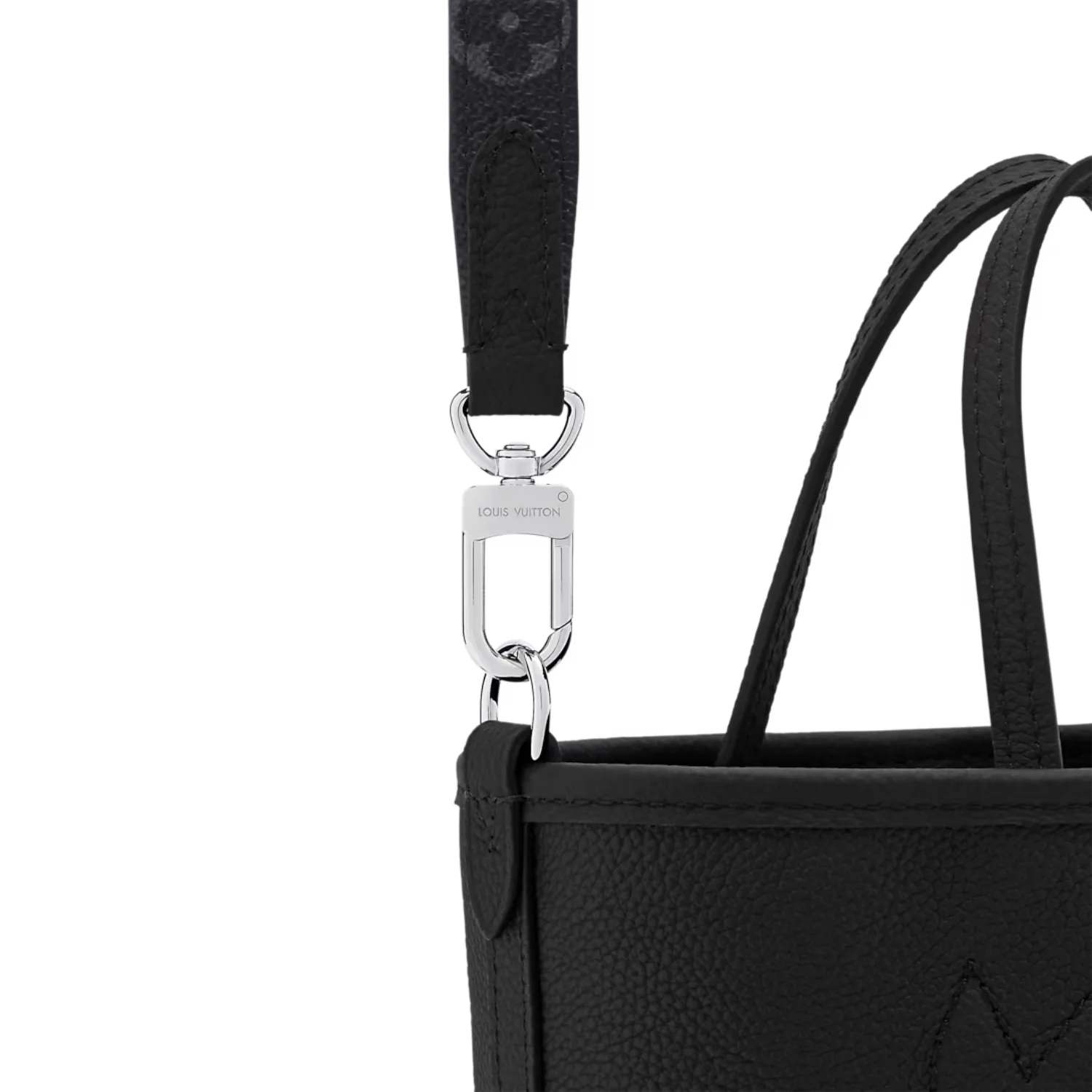 Louis Vuitton Neverfull Bandouliere Inside Out BB Tote Bag / Black Silver Hardware - Image 9