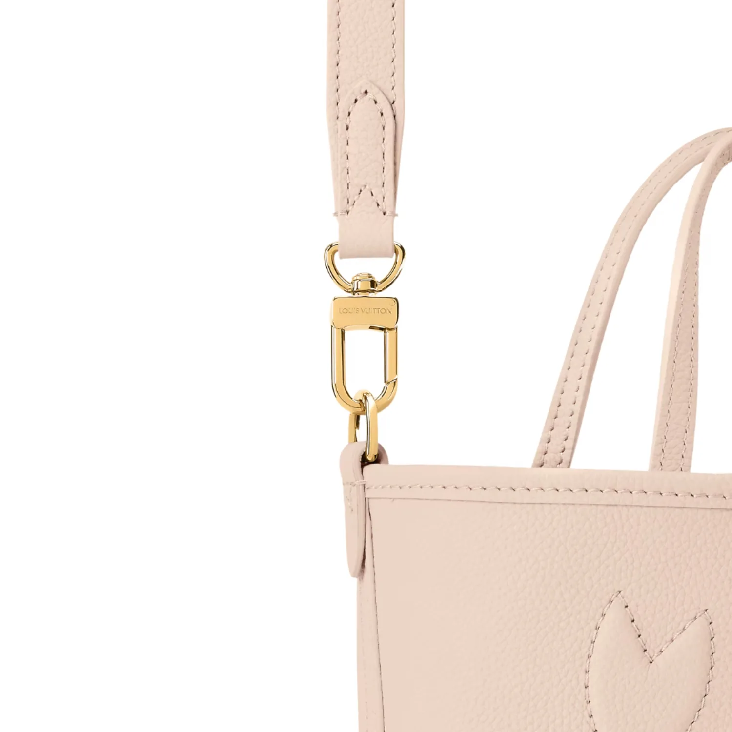 Louis Vuitton Neverfull Bandouliere Inside Out BB Tote Bag / Limestone Gold Hardware - Image 10