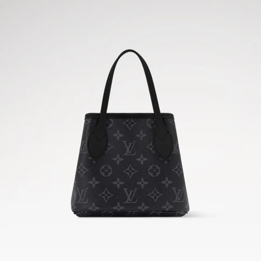 Louis Vuitton Neverfull Bandouliere Inside Out BB Tote Bag / Black Silver Hardware - Image 7