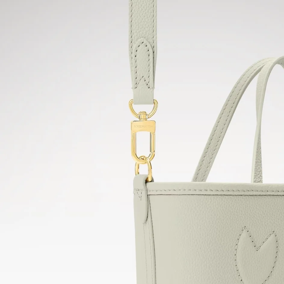 Louis Vuitton Neverfull Bandoulière Inside Out BB Tote Bag / Monogram Celadon Gold Hardware - Image 4