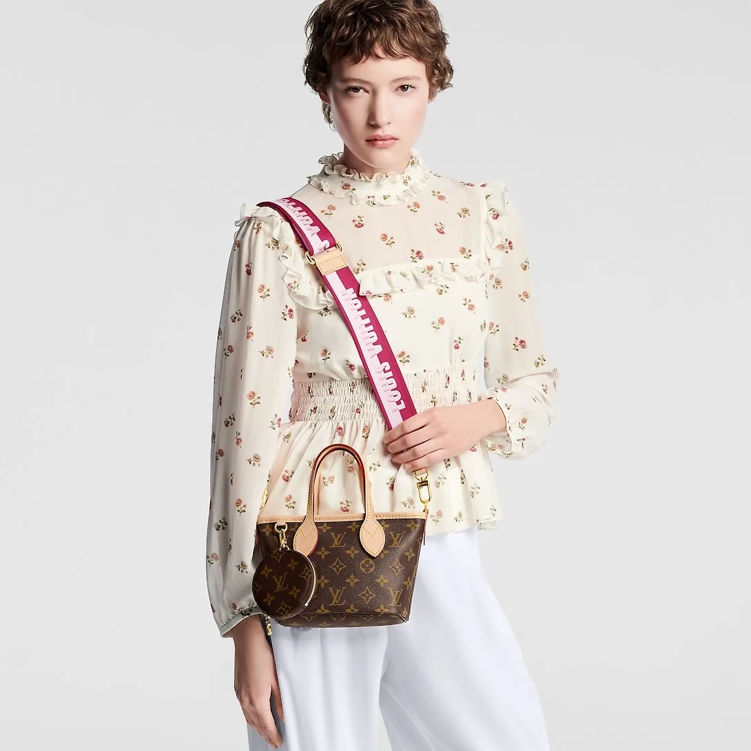 Alternative view of Louis Vuitton Neverfull BB Tote Bag / Pink Peony Gold Hardware