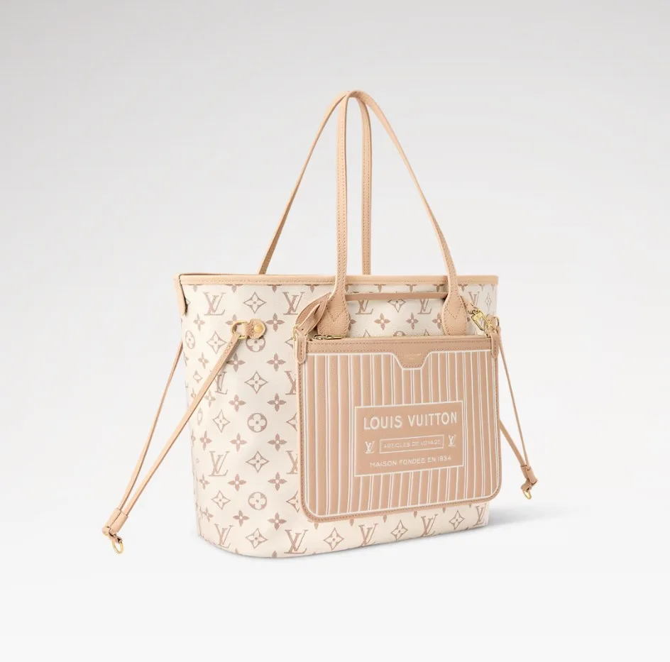 Louis Vuitton Neverfull Inside Out MM Tote Bag / Dune/ Hazelnut Gold Hardware - Image 3