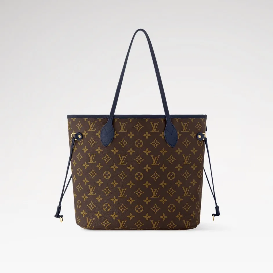 Louis Vuitton Neverfull Inside Out MM Tote Bag / Navy Gold Hardware - Image 5